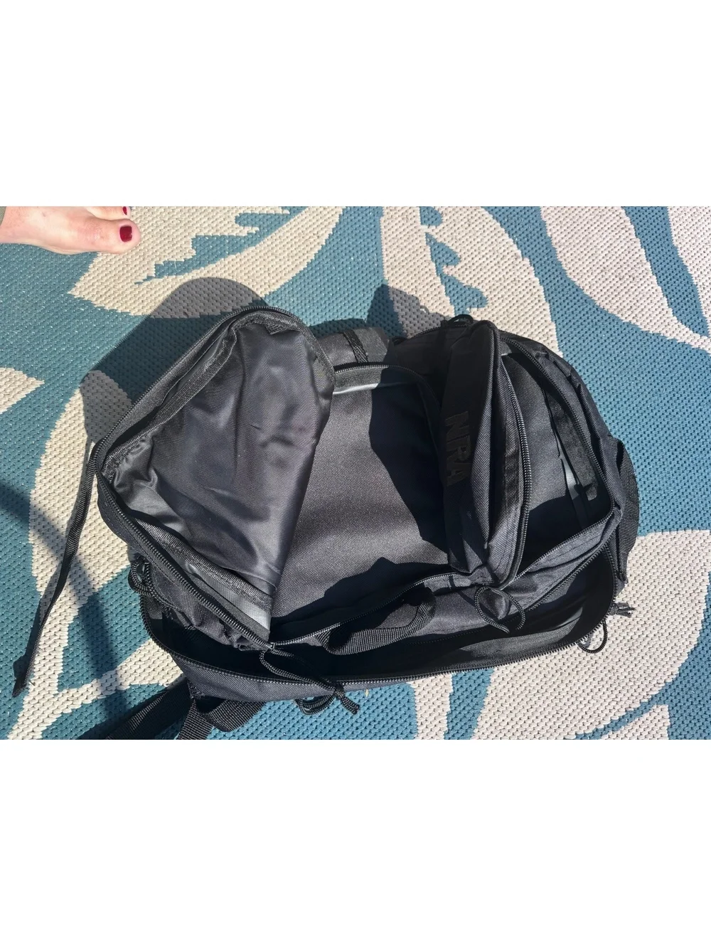 NRA Black Tactical Backpack Range Bag MOLLE Multi Pocket Hunting Shooting Gear